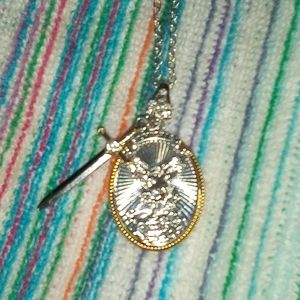 24 in religious pendant necklace